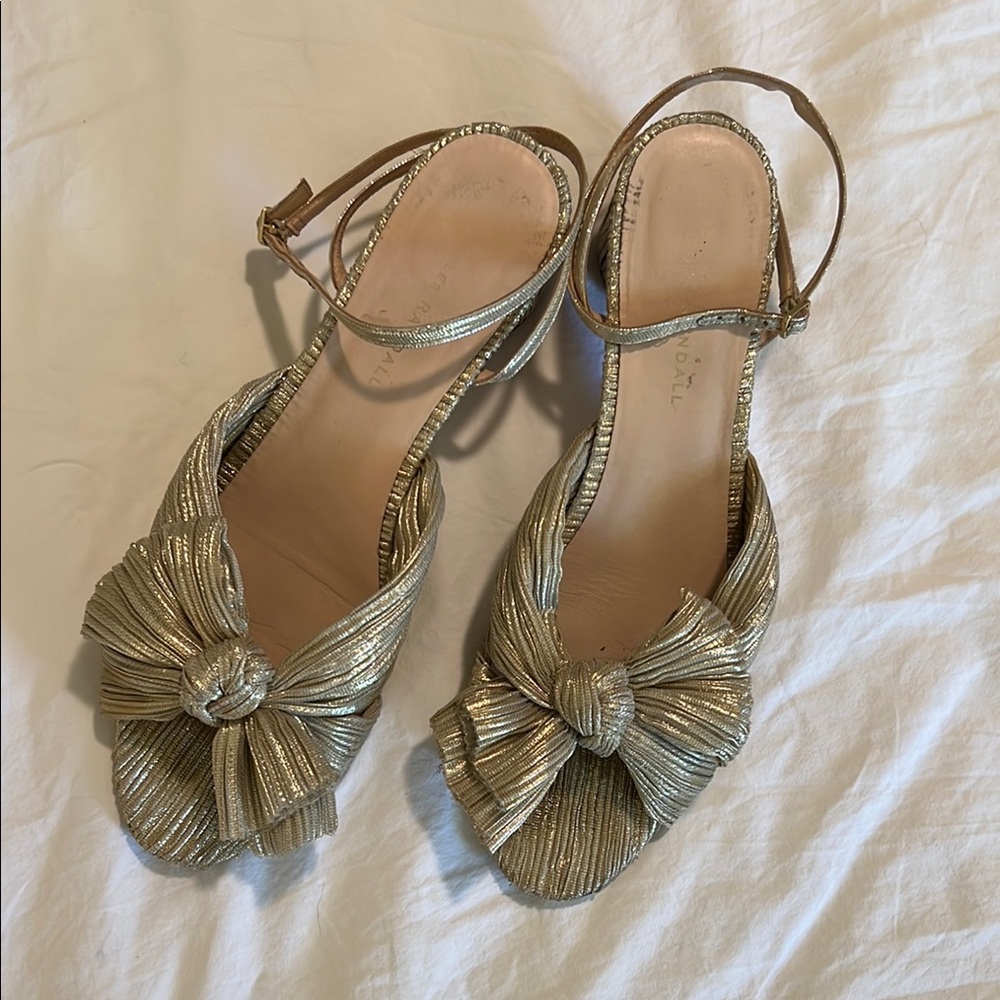 Dahlia Pleated Knot Mule with Ankle Strap